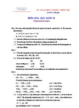 Kỳ thi olympic truyền thống 30 lần VII - Năm 2001 môn Hóa học khối 10